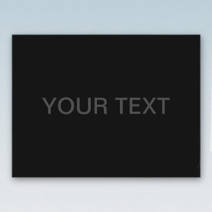 Carte Postale Texte personnalisable   Gras moderne noir et gris 