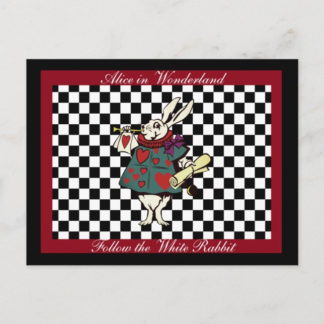 Carte Postale Texte personnalisé Alice au pays des merveilles La (Devant)