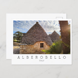 Carte Postale Texte personnalisé, logements trulli en Alberobell