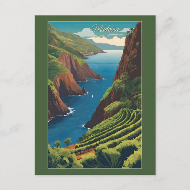 Carte Postale Texte personnalisé Madeira Portugal (Devant)