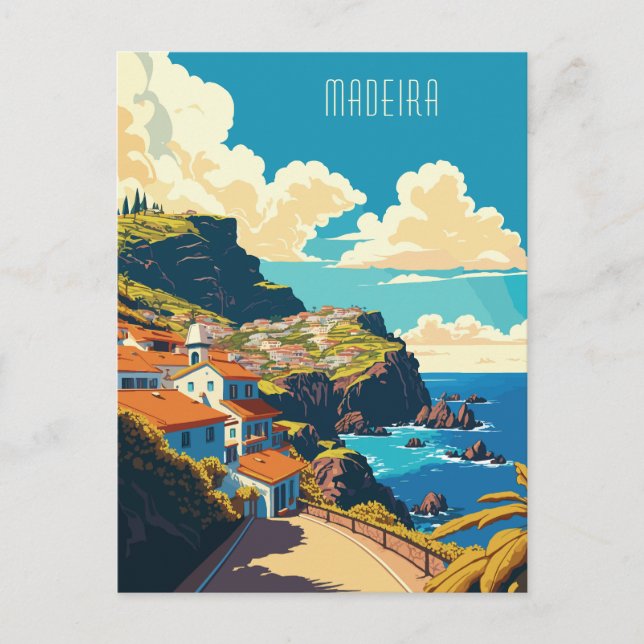 Carte Postale Texte personnalisé Madeira Portugal (Devant)