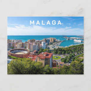 Carte Postale Texte Personnalisé Malaga Espagne Areal Photo