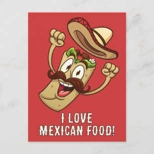 Carte Postale Texte personnalisé Nourriture mexicaine