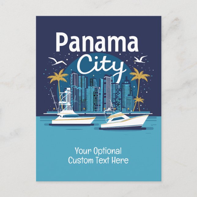 Carte Postale Texte personnalisé Panama City (Devant)