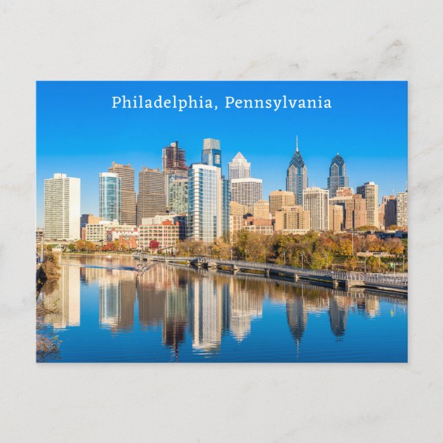 Carte Postale Texte personnalisé Philadelphie Pennsylvanie (Devant)