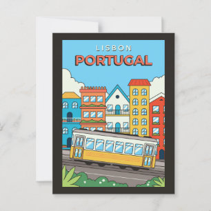 Carte Postale Texte personnalisé Portugal