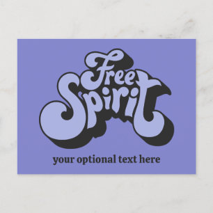 Carte Postale Texte personnalisé Rétro "Esprit libre"