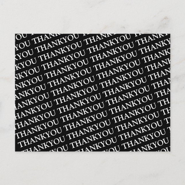 Carte Postale texte 'thank you (Devant)