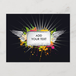 Carte Postale Texte volant