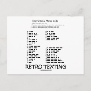 Carte Postale Textes rétro (Code international du morse)