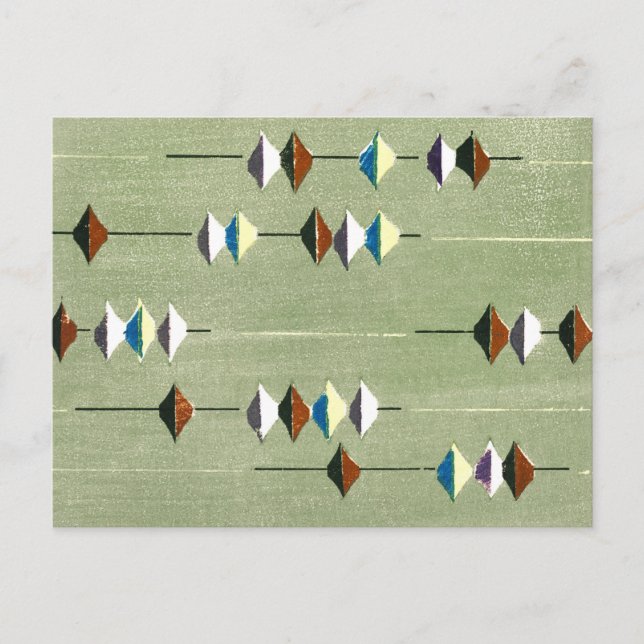 Carte Postale Textile de coupe japonaise (Devant)