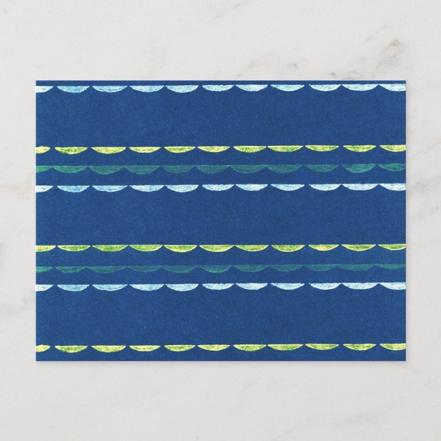 Carte Postale Textile de coupe japonaise de pétoncle (Devant)
