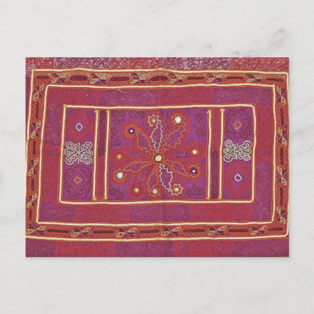 Carte Postale Textile Mariage afghan (Devant)