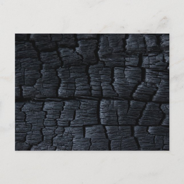 Carte Postale Texture de bois brûlé (Devant)