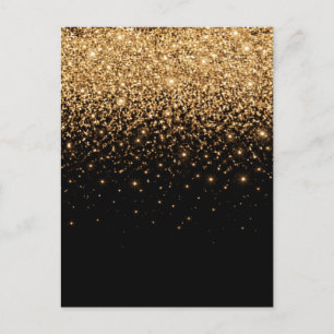 Carte Postale Texture de luxe élégant avec paillettes dorées