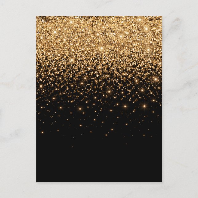 Carte Postale Texture de luxe élégant avec paillettes dorées     (Devant)