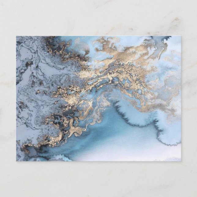Carte Postale Texture de marbre bleu magnifique (Devant)
