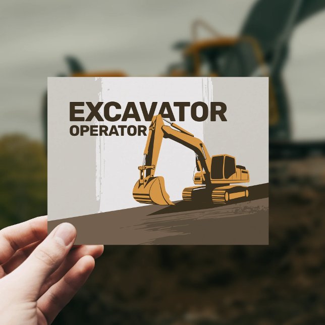 Carte Postale Texture de terre - Opérateur de pelleteuse (Excavator Operator Postcard)