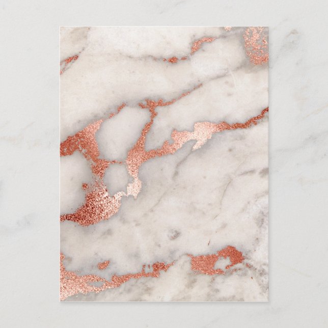 Carte Postale Texture rose en marbre d'or (Devant)