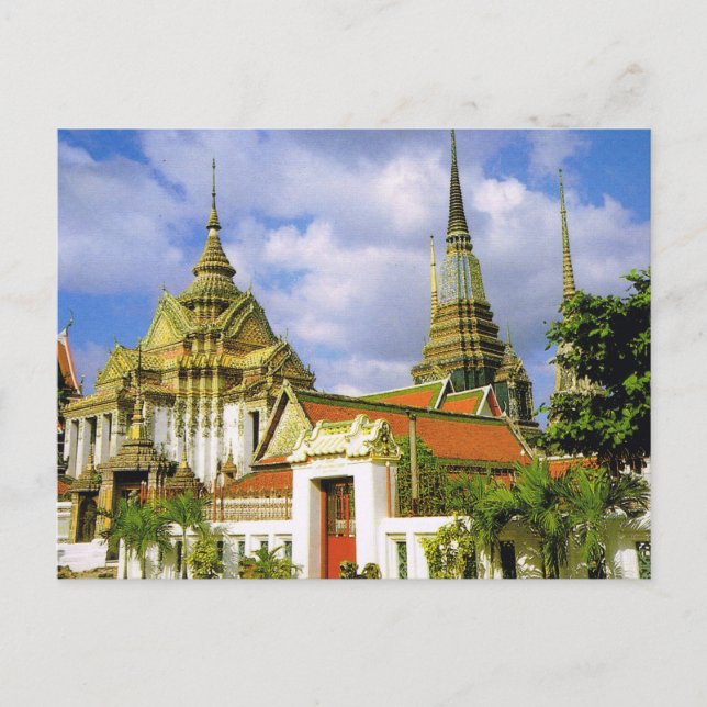 Carte Postale Thaïlande, Bangkok Wat Phra Chetuphon (Devant)