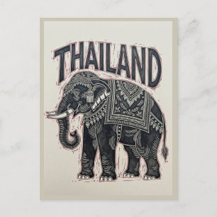 Carte Postale Thaïlande - Bloc d'éléphants