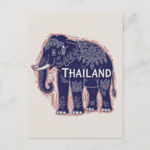Carte Postale Thaïlande - Bloc d'éléphants