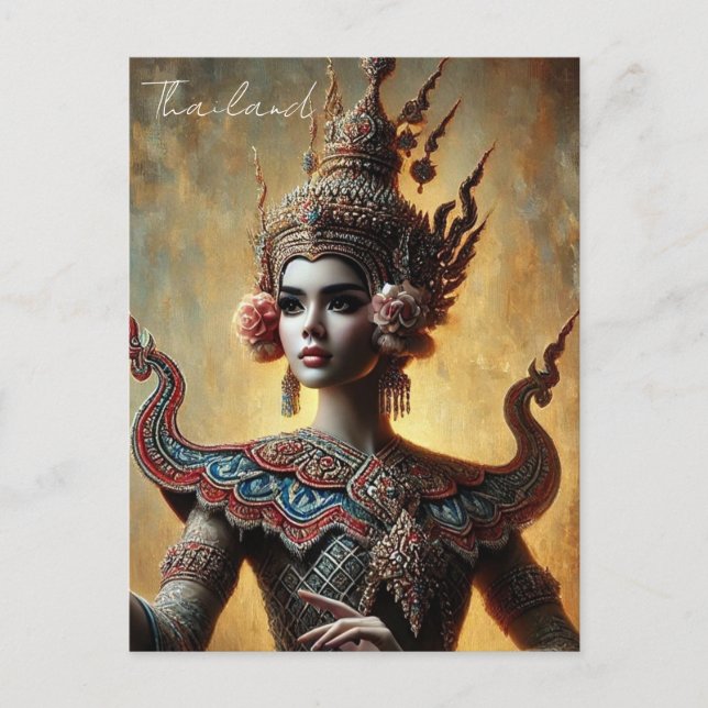 Carte Postale Thailande Khon Danseuse (Devant)