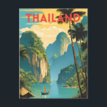 Carte Postale Thaïlande Poster traditionnel des voyages<br><div class="desc">Thaïlande Poster traditionnel des voyages</div>