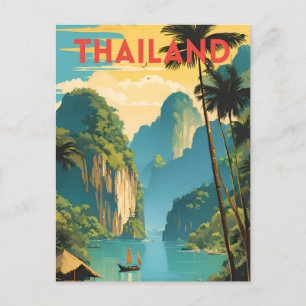Carte Postale Thaïlande Poster traditionnel des voyages