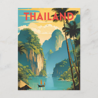 Carte Postale Thaïlande Poster traditionnel des voyages