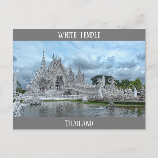 Carte Postale Thaïlande Temple blanc photo Voyage (Devant)