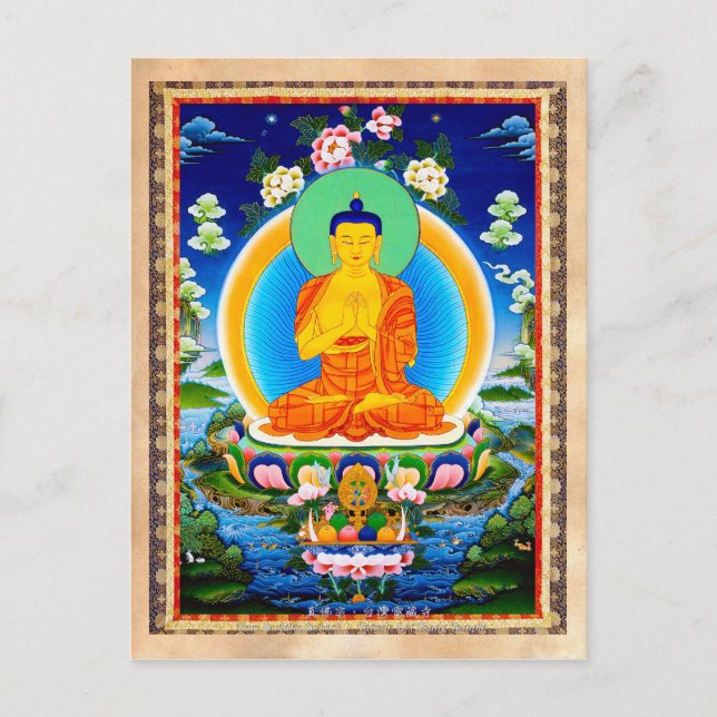 Carte Postale Thangka oriental cool Prabhutaratna Bouddha (Devant)