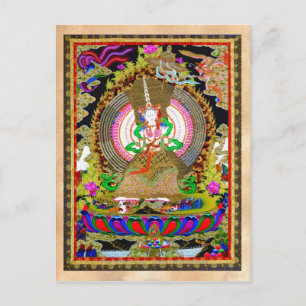 Carte Postale Thangka tibétaine orientale cool Usnisa Sitatapatr