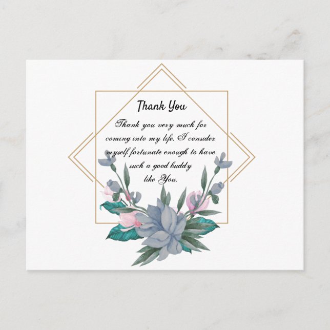 Carte Postale Thank you design (Devant)