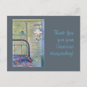 Carte Postale Thank You for your Gracious Hospitality Template