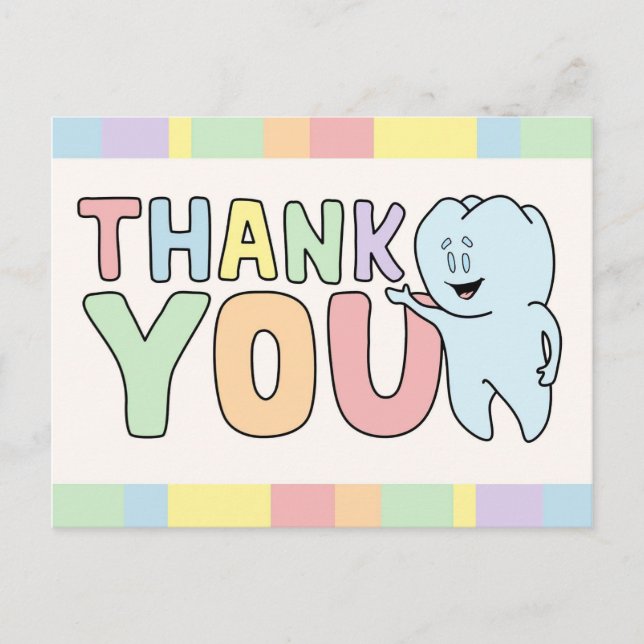Carte Postale "Thank you" Tooth Card (Devant)
