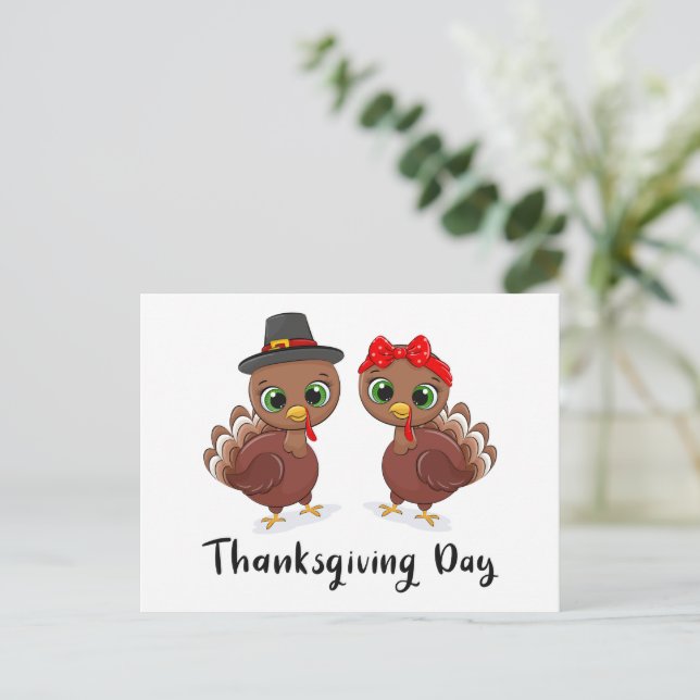 Carte postale Thanksgiving (Debout devant)