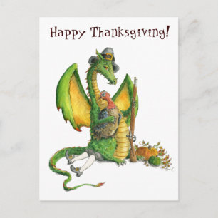 Carte postale Thanksgiving Dragon