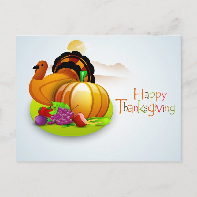 Carte postale Thanksgiving mignonne (Devant)