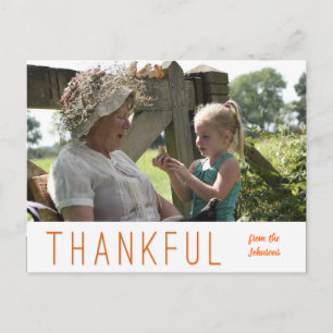 Carte Postale Thanksgiving Photocard Téléchargez votre propre ph