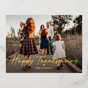 Carte postale Thanksgiving simple Penné Foil