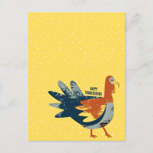 Carte Postale Thanksgiving Turkey Bird