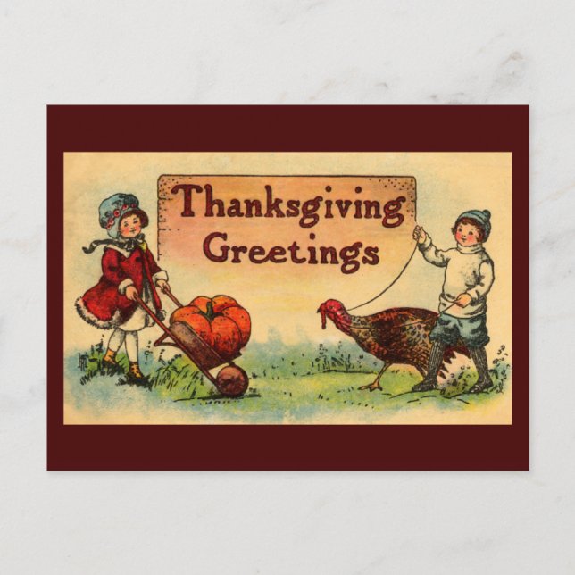 Carte postale Thanksgiving vintage (Devant)