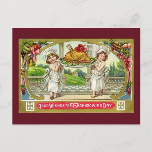 Carte postale Thanksgiving vintage (Devant)