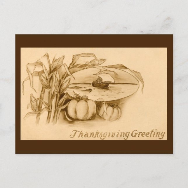 Carte postale Thanksgiving vintage (Devant)