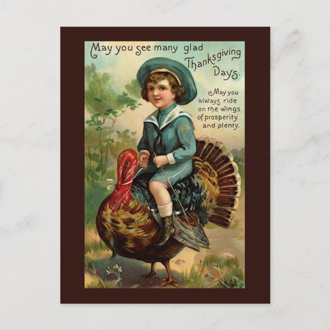 Carte postale Thanksgiving vintage (Devant)