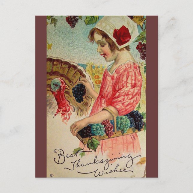 Carte postale Thanksgiving vintage (Devant)