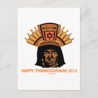 THANKSGIVUKAH INDIEN MENORAH MAN