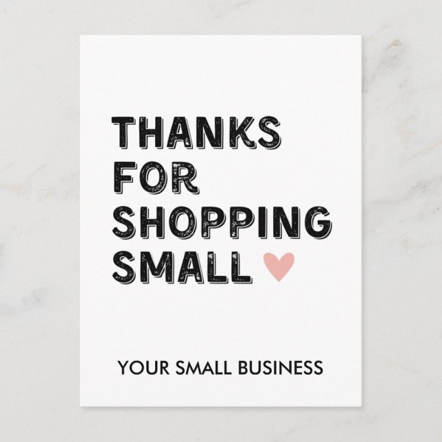 Carte Postale Thankyou | Petites entreprises (Devant)