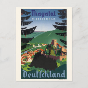 Carte Postale Thayatal Deutschland Allemagne Poster vintage 1939